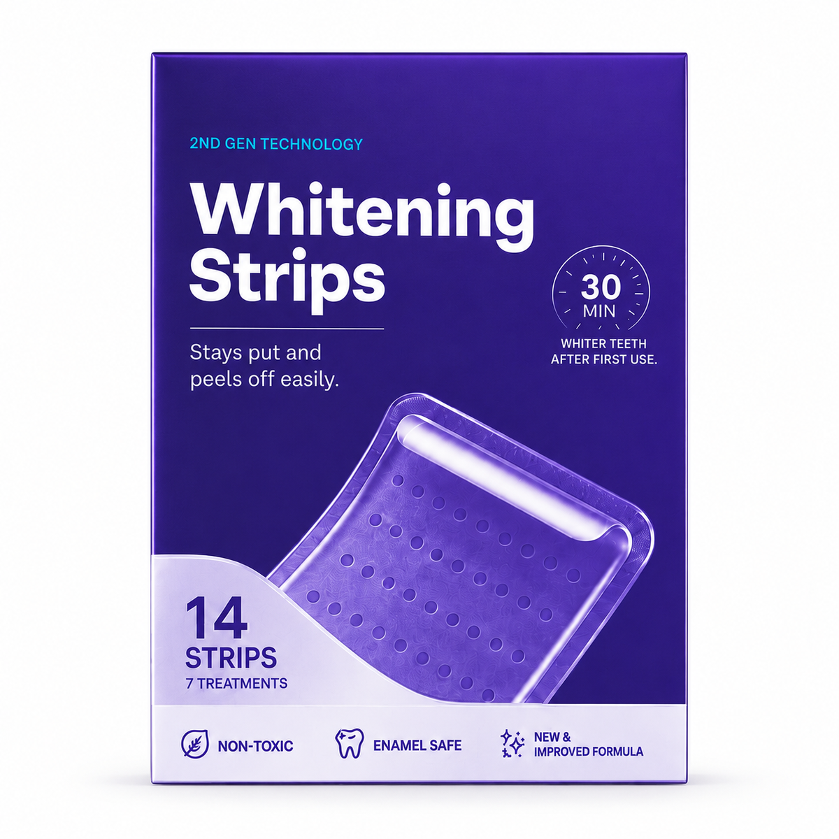 Purple Whitening Strips for a Brighter, Whiter Smile