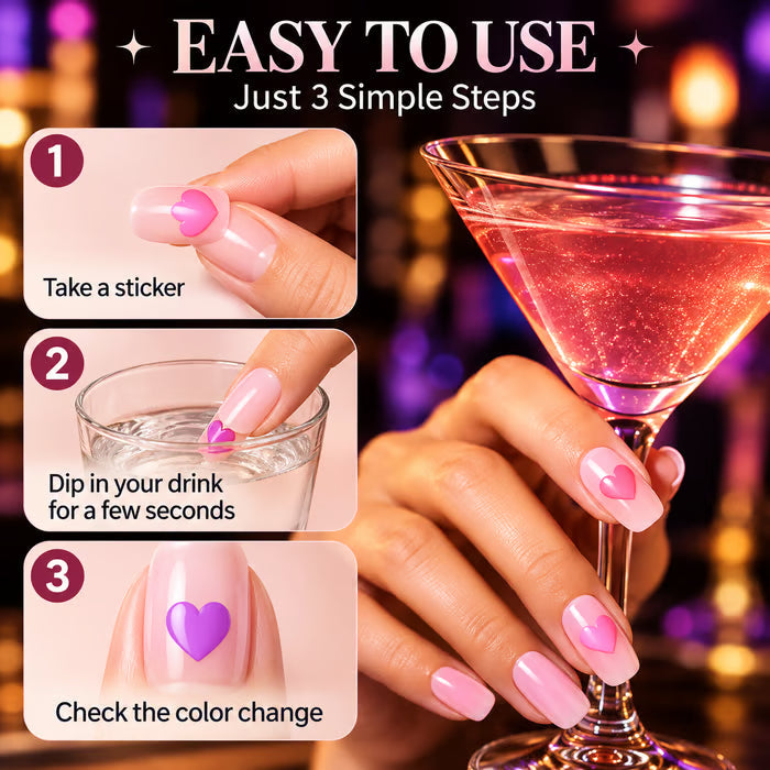 🎁✨Last Day Buy 1 Get 1 Free 🔥| Drink Test Nail Stickers