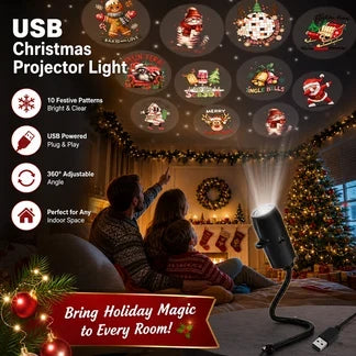 Plug-and-Play HD Holiday Projector, Multi-Scene Projection Light for Christmas, Halloween &Faith-Themed Decor