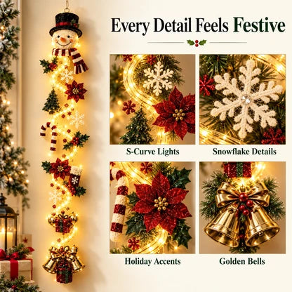 🎄Glowing Christmas Door Hanger – 6 Festive Light-Up Designs✨