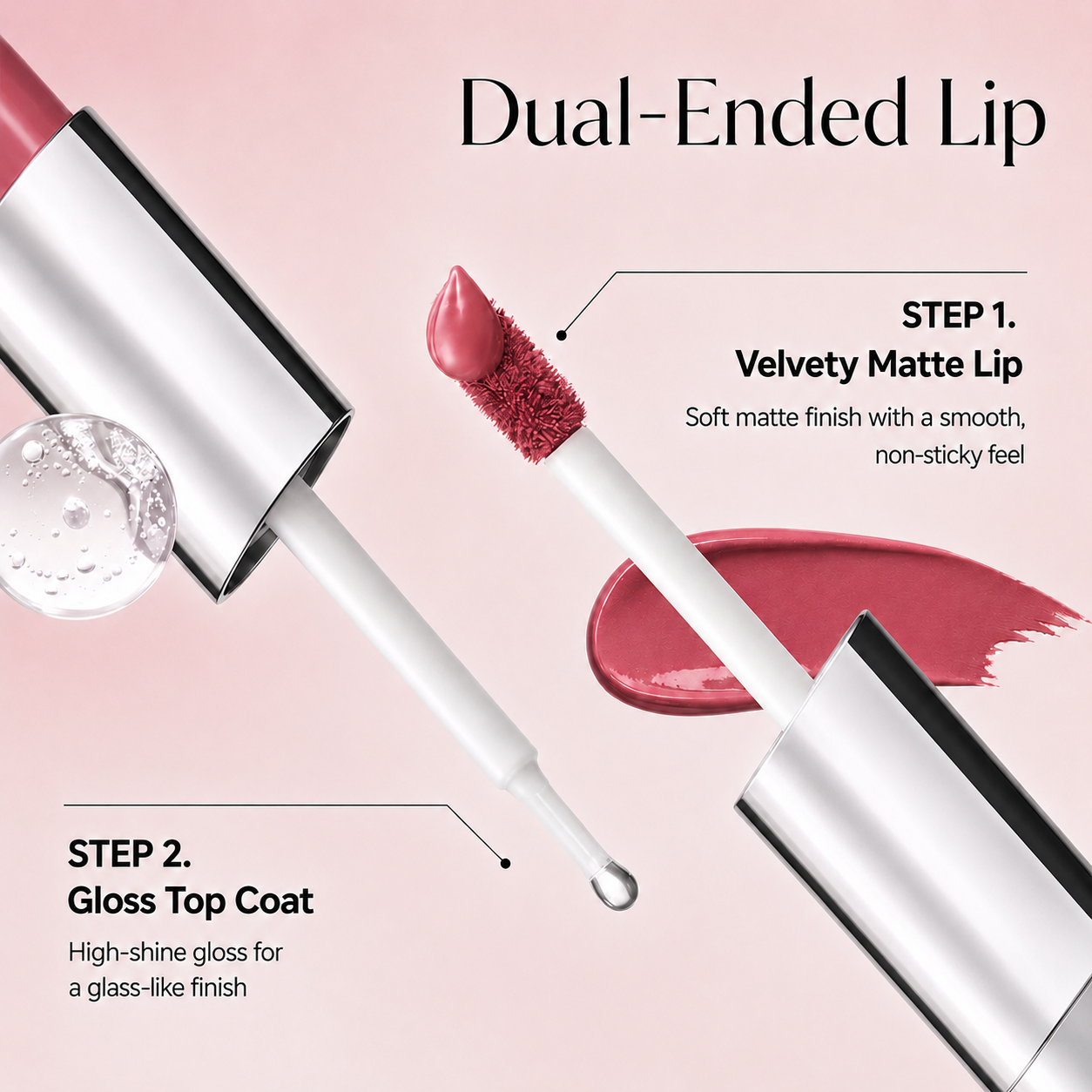 ✨Last Day Buy 1 Get 1 Free Illuzona Dual-Ended Velvet Matte & Glossy Liquid Lipstick