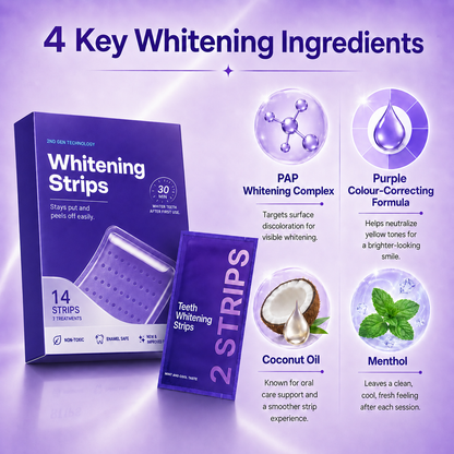 Purple Whitening Strips for a Brighter, Whiter Smile