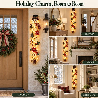 🎄Glowing Christmas Door Hanger – 6 Festive Light-Up Designs✨