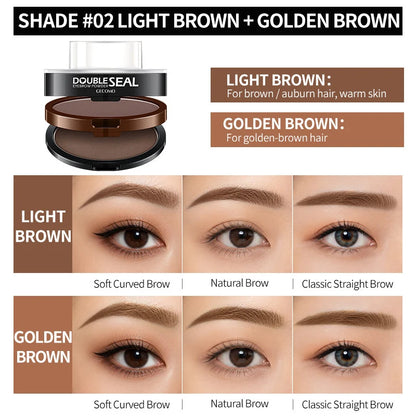 🔥 LAST DAY: BUY 1 GET 1 FREE 🌸 2-Color Waterproof Brow Stamp Kit for Quick, Natural-Looking Brows
