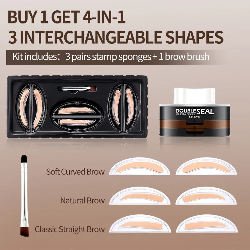 🔥 LAST DAY: BUY 1 GET 1 FREE 🌸 2-Color Waterproof Brow Stamp Kit for Quick, Natural-Looking Brows