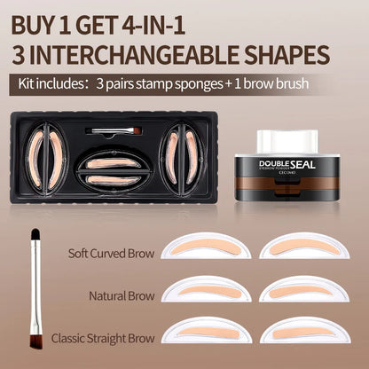 🔥 LAST DAY: BUY 1 GET 1 FREE 🌸 2-Color Waterproof Brow Stamp Kit for Quick, Natural-Looking Brows