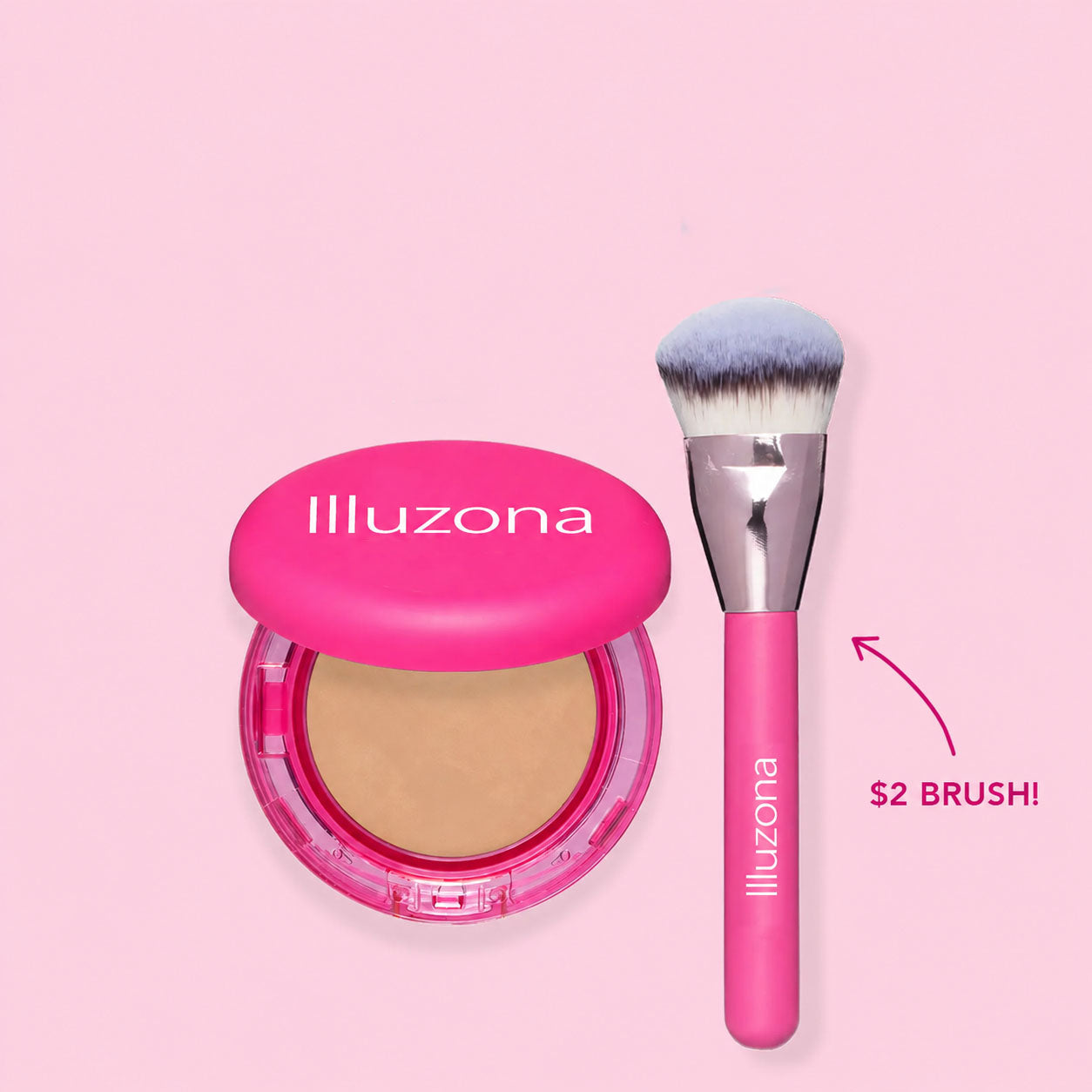 🎁 Buy One, Get One Free | Illuzona Beauty Peptide Bounce Balm Foundation + Precision Brush ✨