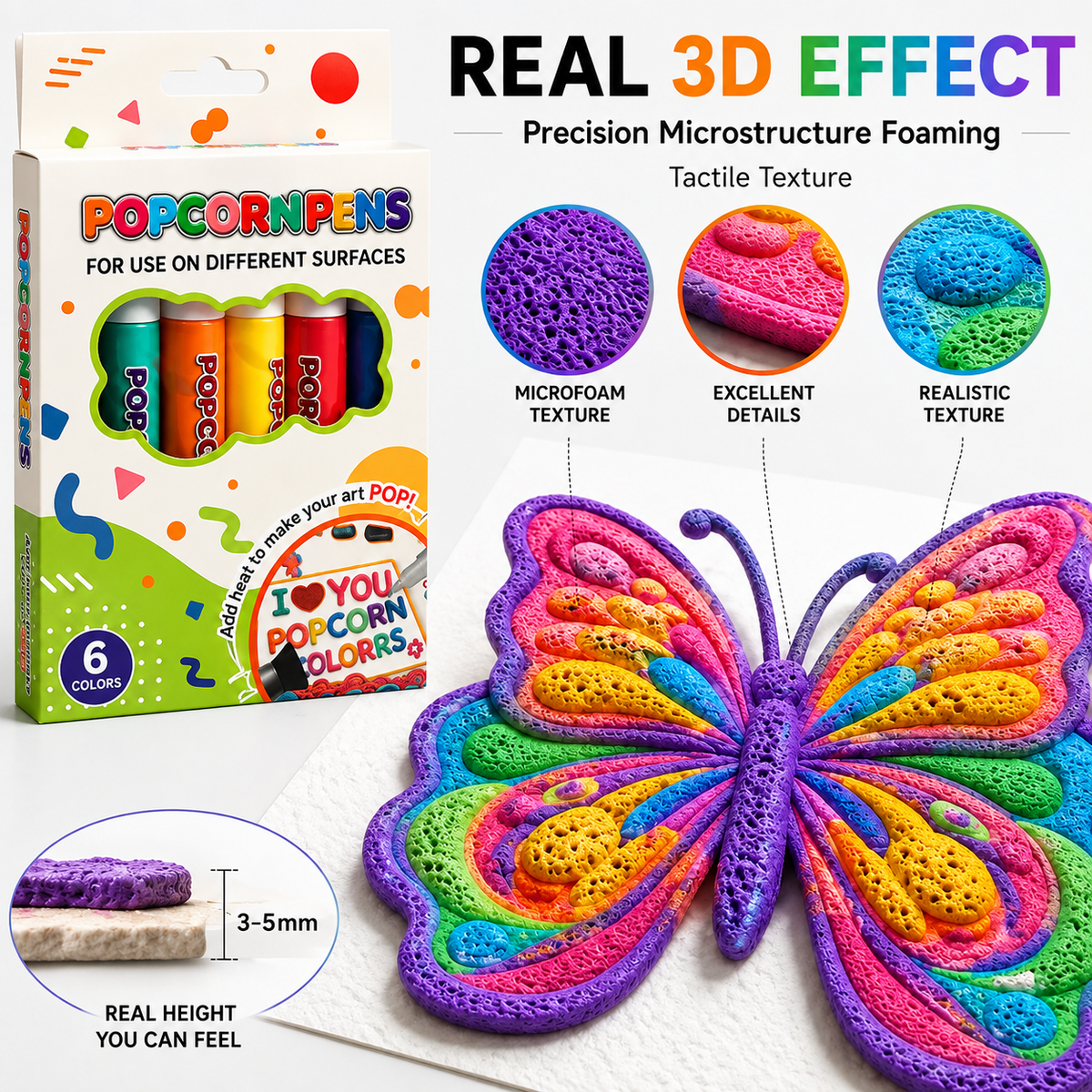 3D Relief Art Pen - Turn FlatDrawings Into Touchable 3D Art