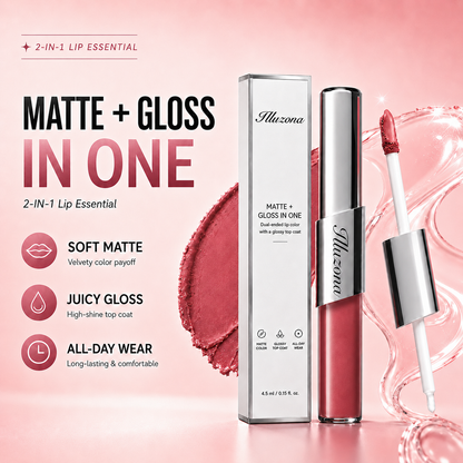 ✨Last Day Buy 1 Get 1 Free Illuzona Dual-Ended Velvet Matte & Glossy Liquid Lipstick