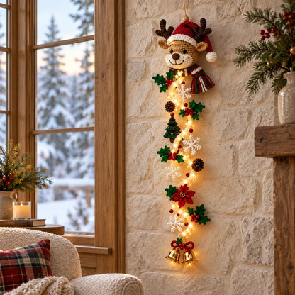 🎄Glowing Christmas Door Hanger – 6 Festive Light-Up Designs✨