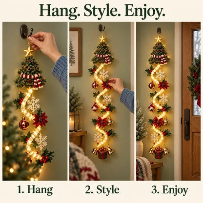 🎄Glowing Christmas Door Hanger – 6 Festive Light-Up Designs✨