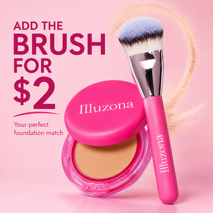 🎁 Buy One, Get One Free | Illuzona Beauty Peptide Bounce Balm Foundation + Precision Brush ✨