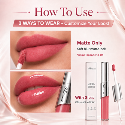 ✨Last Day Buy 1 Get 1 Free Illuzona Dual-Ended Velvet Matte & Glossy Liquid Lipstick