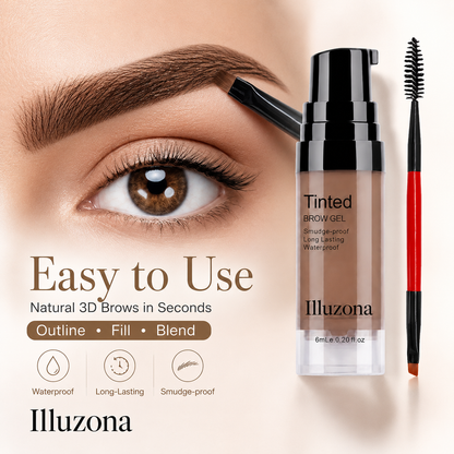 🔥Last Day Buy 1 Get 1 Free Illuzona 3D Waterproof Tinted Eyebrow Gel