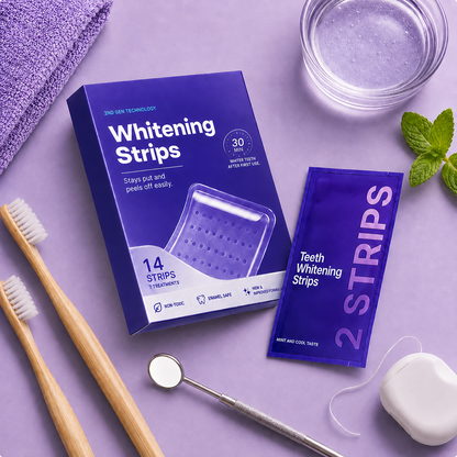 Purple Whitening Strips for a Brighter, Whiter Smile