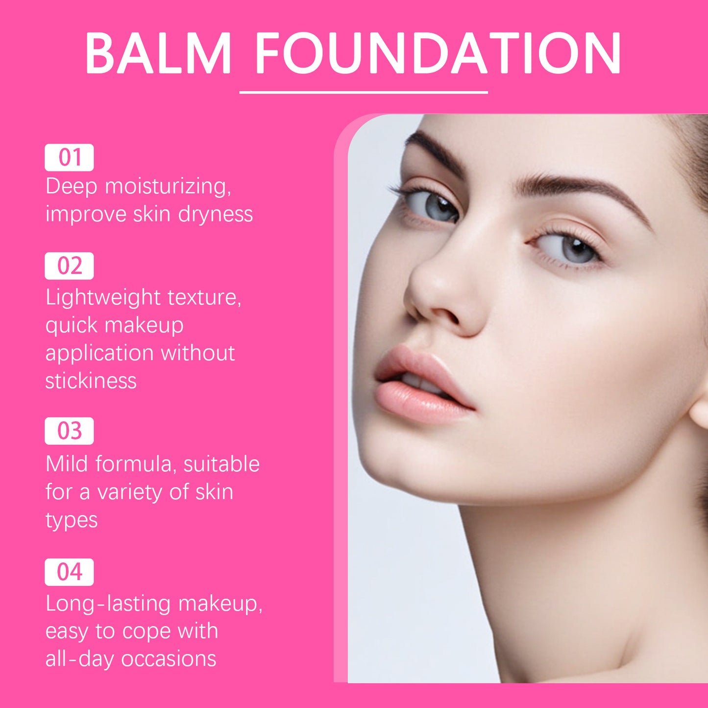 🎁 Buy One, Get One Free | Illuzona Beauty Peptide Bounce Balm Foundation + Precision Brush ✨