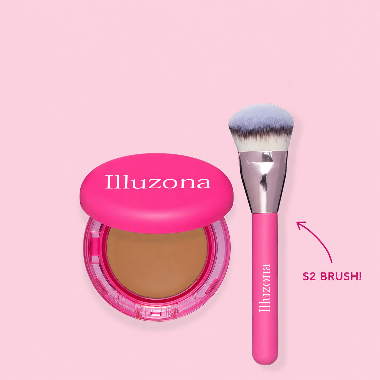 🎁 Buy One, Get One Free | Illuzona Beauty Peptide Bounce Balm Foundation + Precision Brush ✨