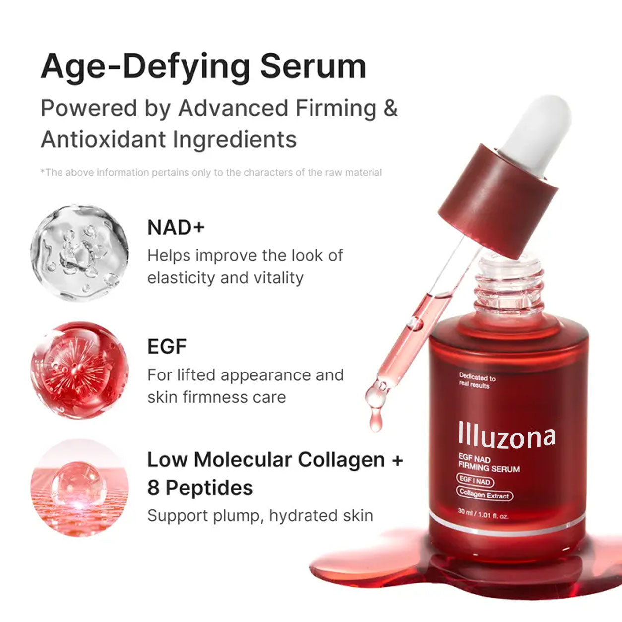 🔥Last Day Buy 1 Get 1 Free 🔥 Illuzona NAD+ EGF Firming Serum |Visibly Smooth Fine Lines &Bring Back Plump YouthfulRadiance