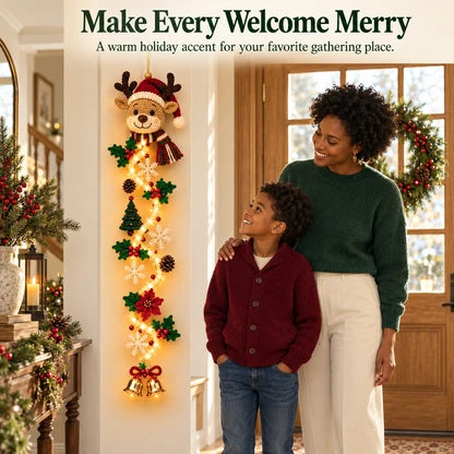 🎄Glowing Christmas Door Hanger – 6 Festive Light-Up Designs✨