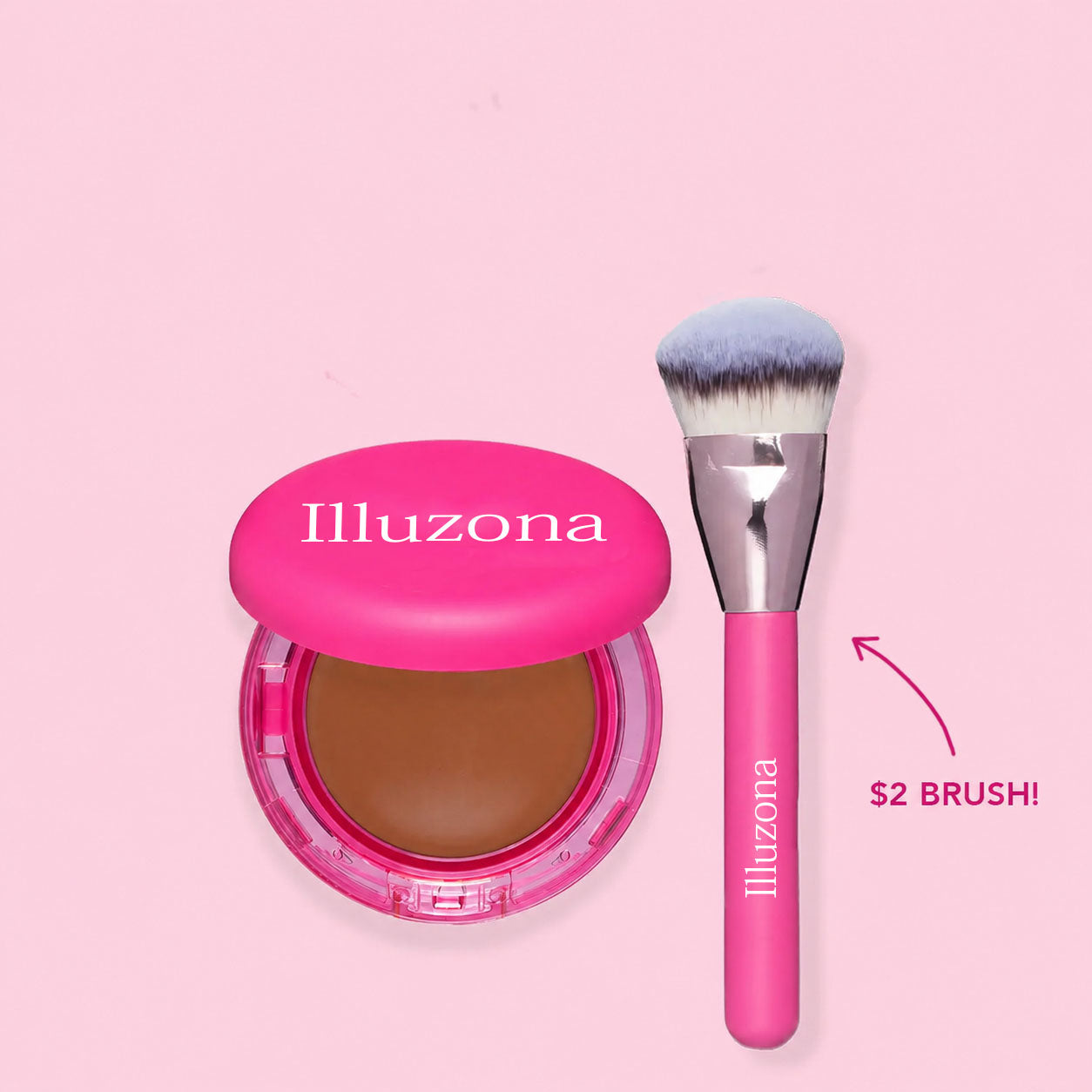 🎁 Buy One, Get One Free | Illuzona Beauty Peptide Bounce Balm Foundation + Precision Brush ✨