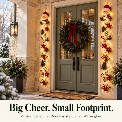 🎄Glowing Christmas Door Hanger – 6 Festive Light-Up Designs✨