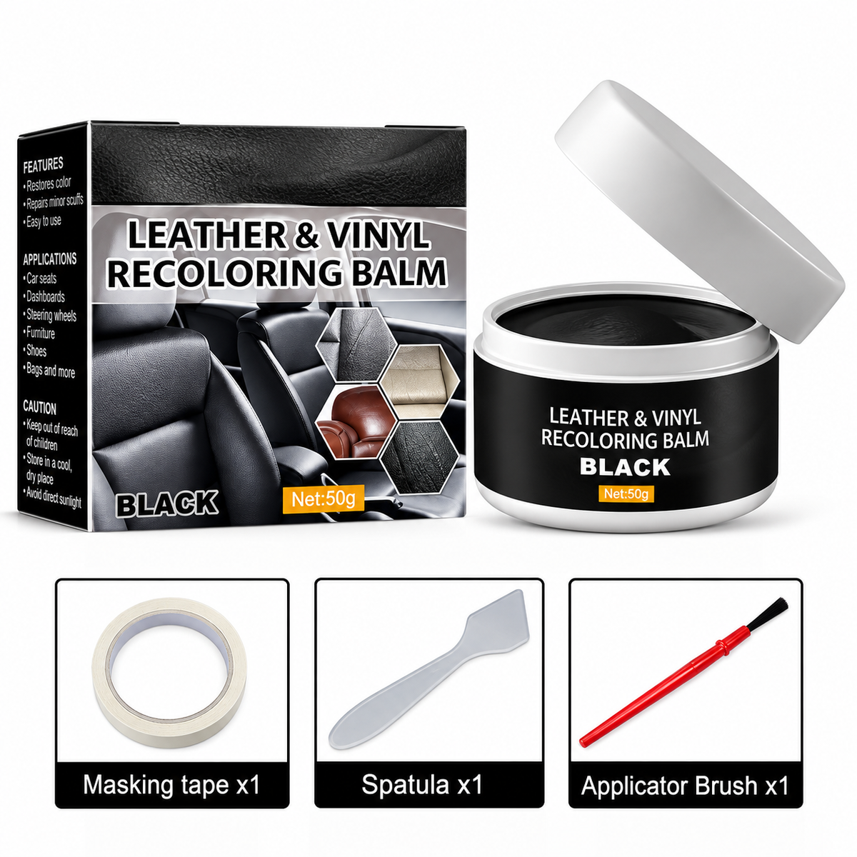 Leather Repair Paste – Fills scratches & scuffs, restores texture.