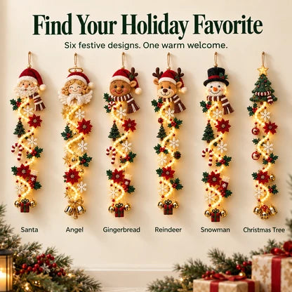 🎄Glowing Christmas Door Hanger – 6 Festive Light-Up Designs✨
