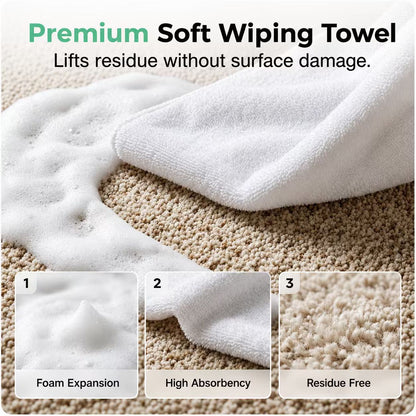 🔥Limited Time Promotion 50% OFF🔥Waterless Carpet Foam Stain Remover with Towel