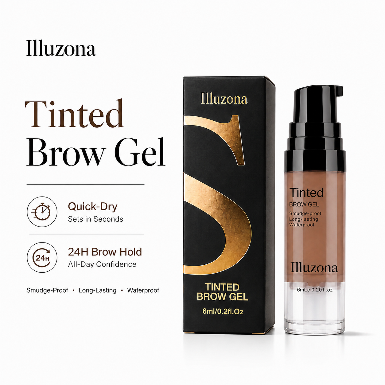 🔥Last Day Buy 1 Get 1 Free Illuzona 3D Waterproof Tinted Eyebrow Gel