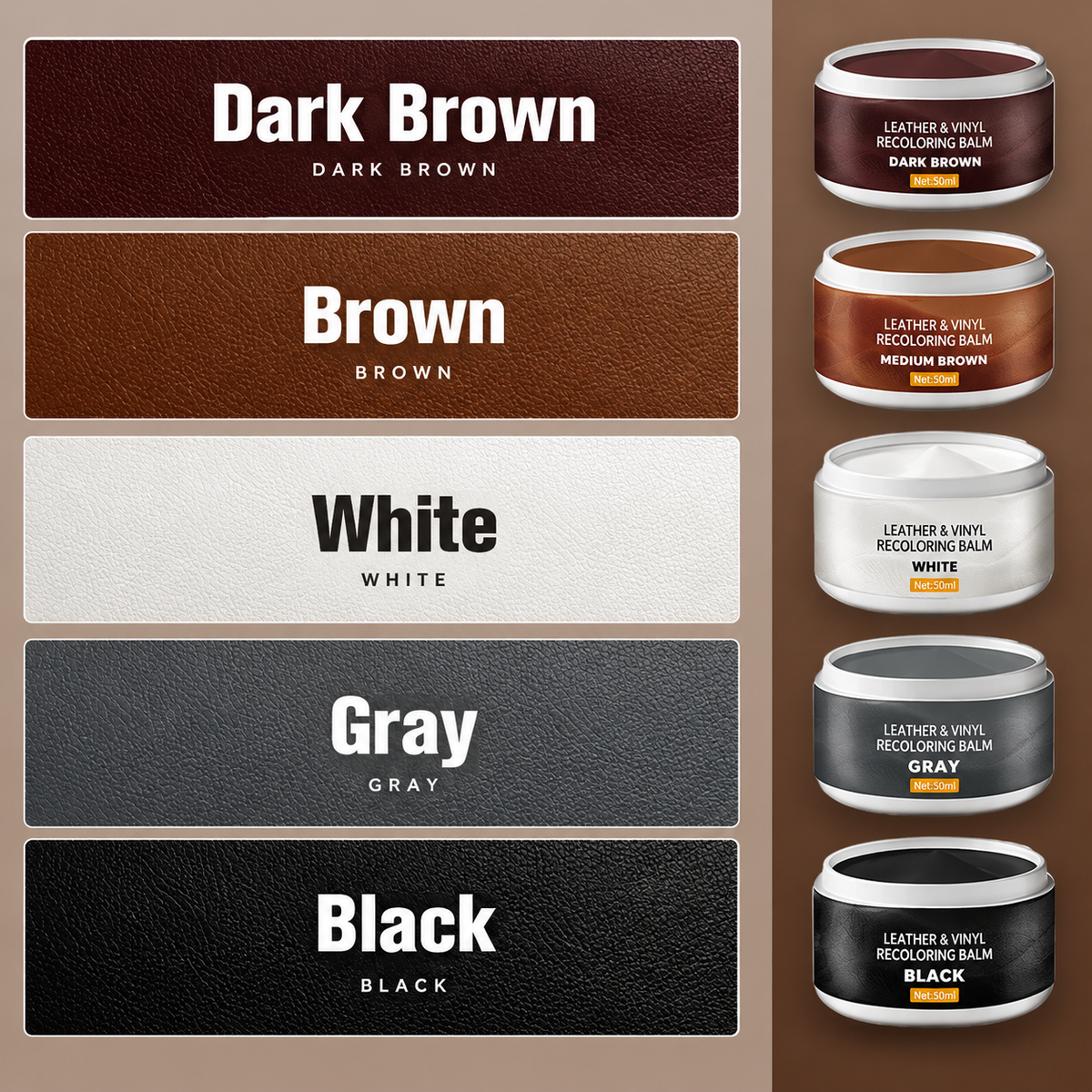 Leather Repair Paste – Fills scratches & scuffs, restores texture.