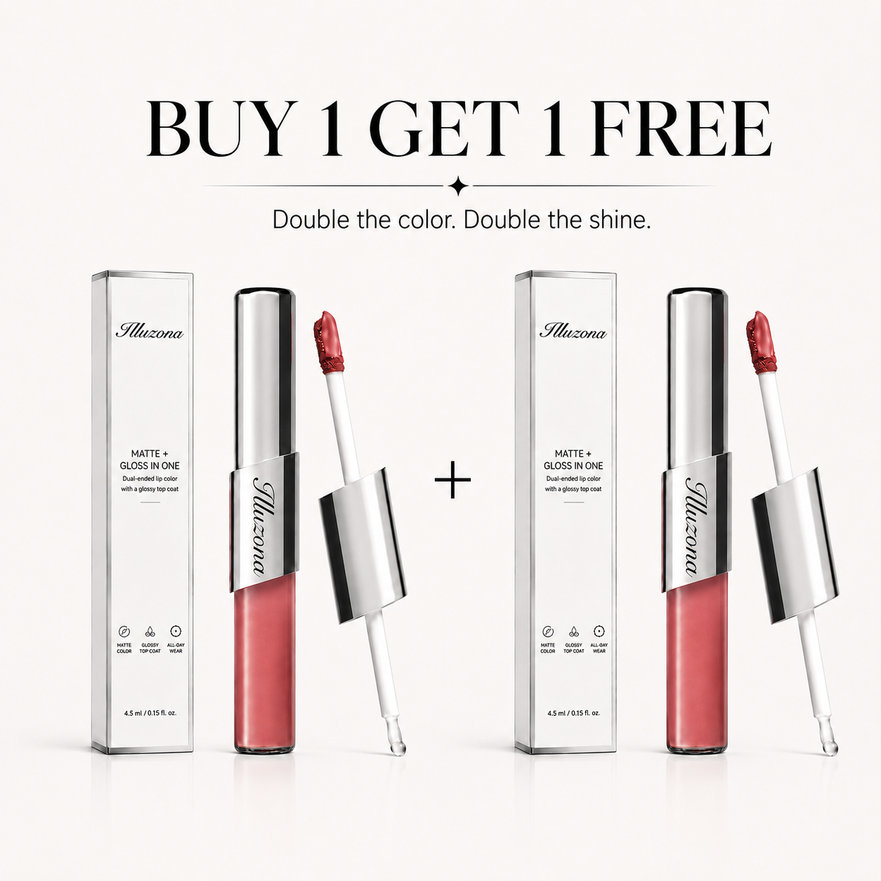 ✨Last Day Buy 1 Get 1 Free Illuzona Dual-Ended Velvet Matte & Glossy Liquid Lipstick
